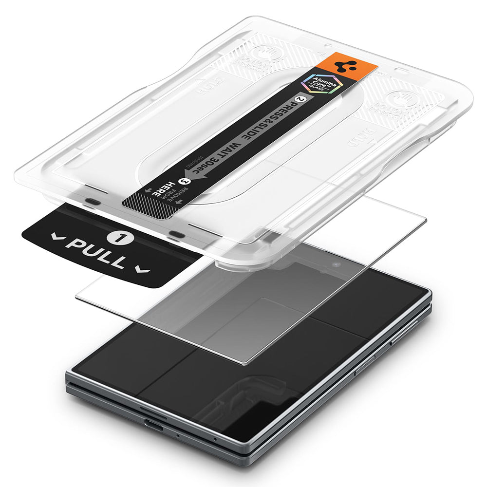 Pellicola protettiva per schermo esterno Spigen GlastR EZ FIT Pro HD per Samsung Galaxy Z Fold8 F971, Vetro temperato, Full Glue AGL11942