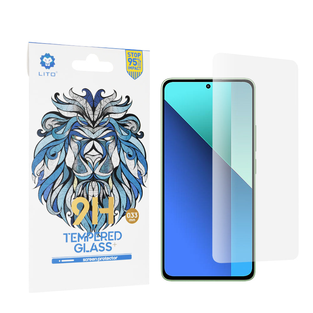 Pellicola Protettiva Schermo Lito Classic per Xiaomi Redmi Note 13 4G, Vetro Temperato, Full Glue, 2.5D