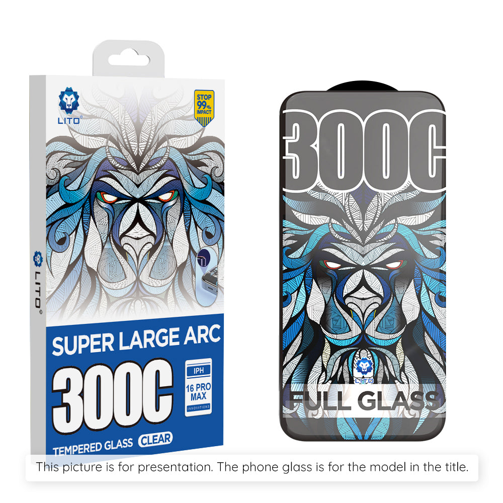Pellicola Protettiva Schermo Lito D+ Max 300C per Apple iPhone 17 Pro Max, Vetro Temperato, Full Glue