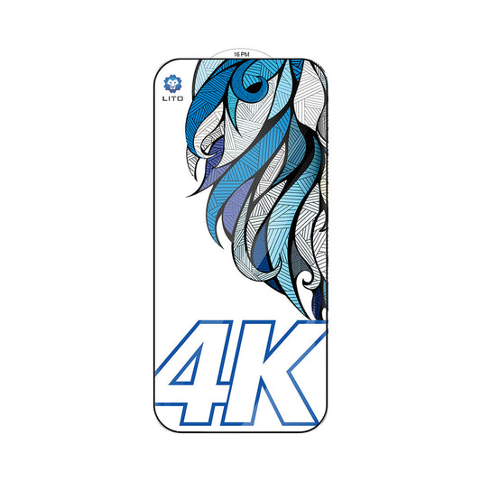 Lito D+ Max 4K Screen Protector for Apple iPhone 17 Pro Max, Tempered Glass, Full Glue, Black