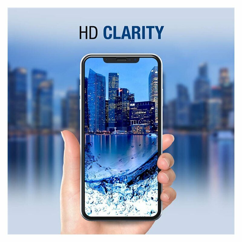 Pellicola protettiva per schermo Lito HD Pro Clear per Samsung Galaxy A05 A055, Vetro temperato, Colla completa, Nera