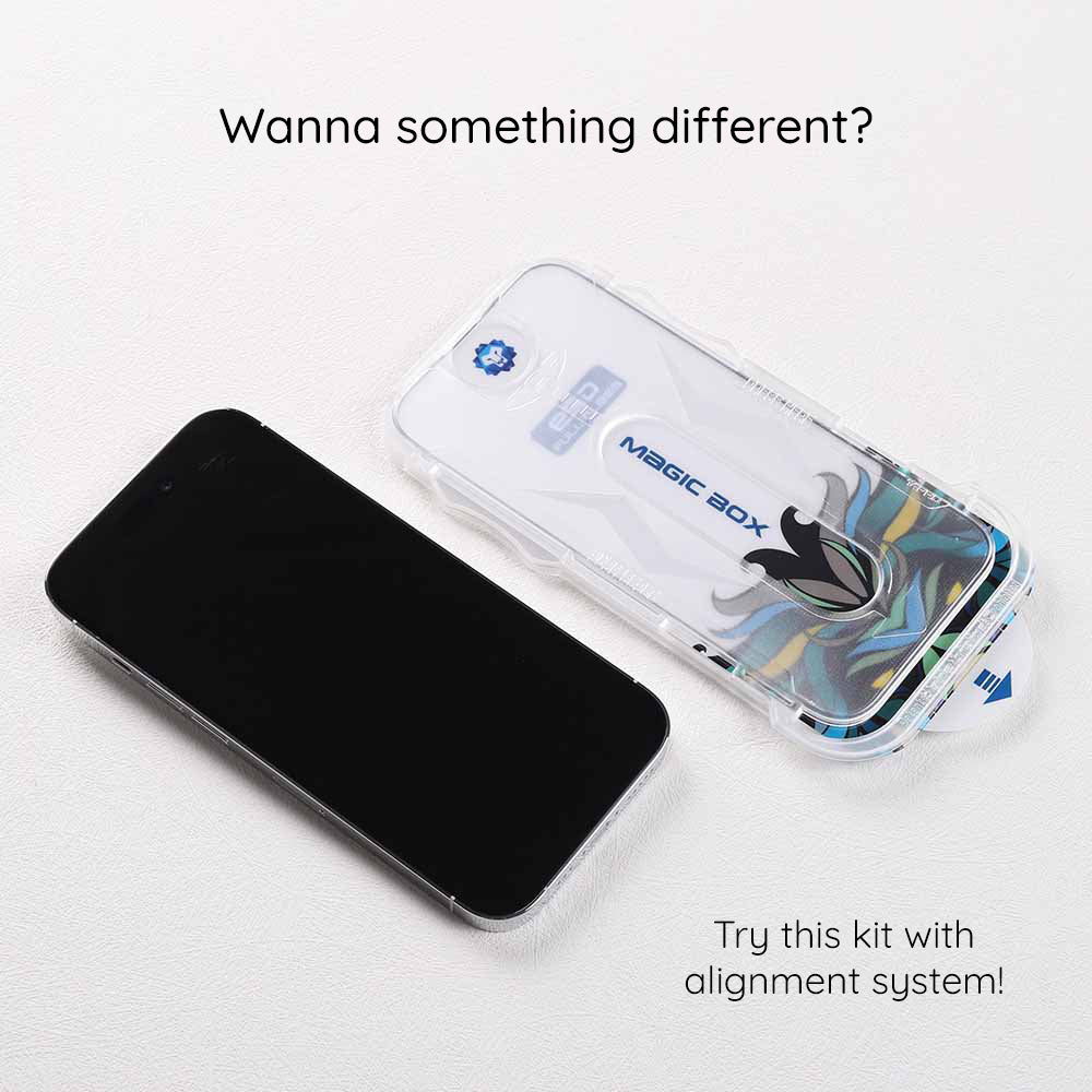Pellicola protettiva per schermo Lito Magic Glass Box D+ Tools per Apple iPhone 16 Pro Max, Vetro temperato, Full Glue