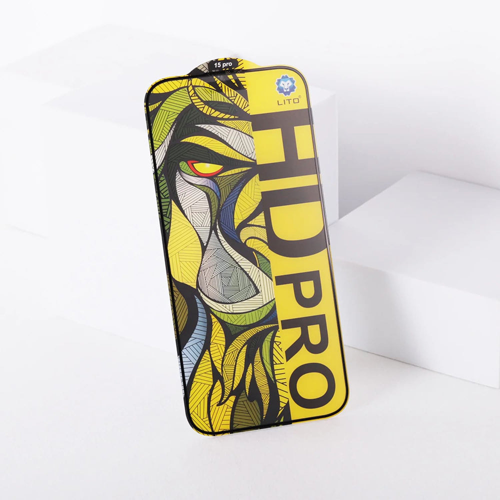 Pellicola protettiva per schermo Matte Lito HD Pro per Apple iPhone 16 Plus, Vetro Temperato, Full Glue, Nero