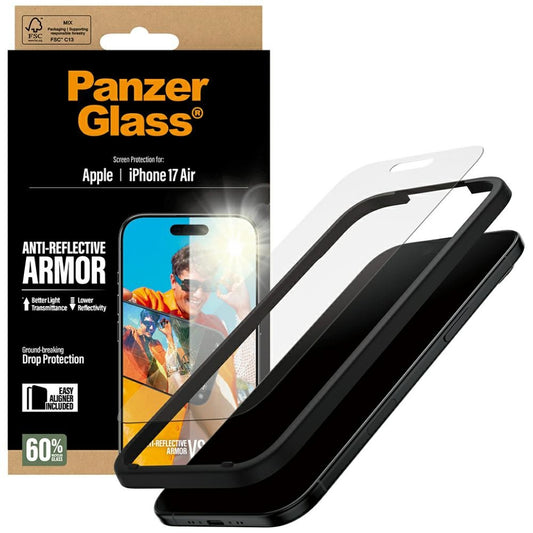 Pellicola Protettiva Schermo Matte PanzerGlass Armor EasyAligner per Apple iPhone 17 Air, Vetro Temperato, Full Glue