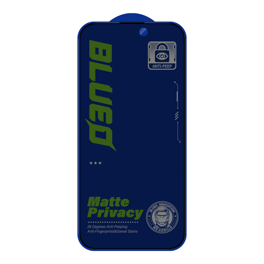 Pellicola protettiva per schermo Matte Privacy Blueo Anti-Peep per Apple iPhone 14 Plus / 13 Pro Max, Vetro Temperato, Full Glue