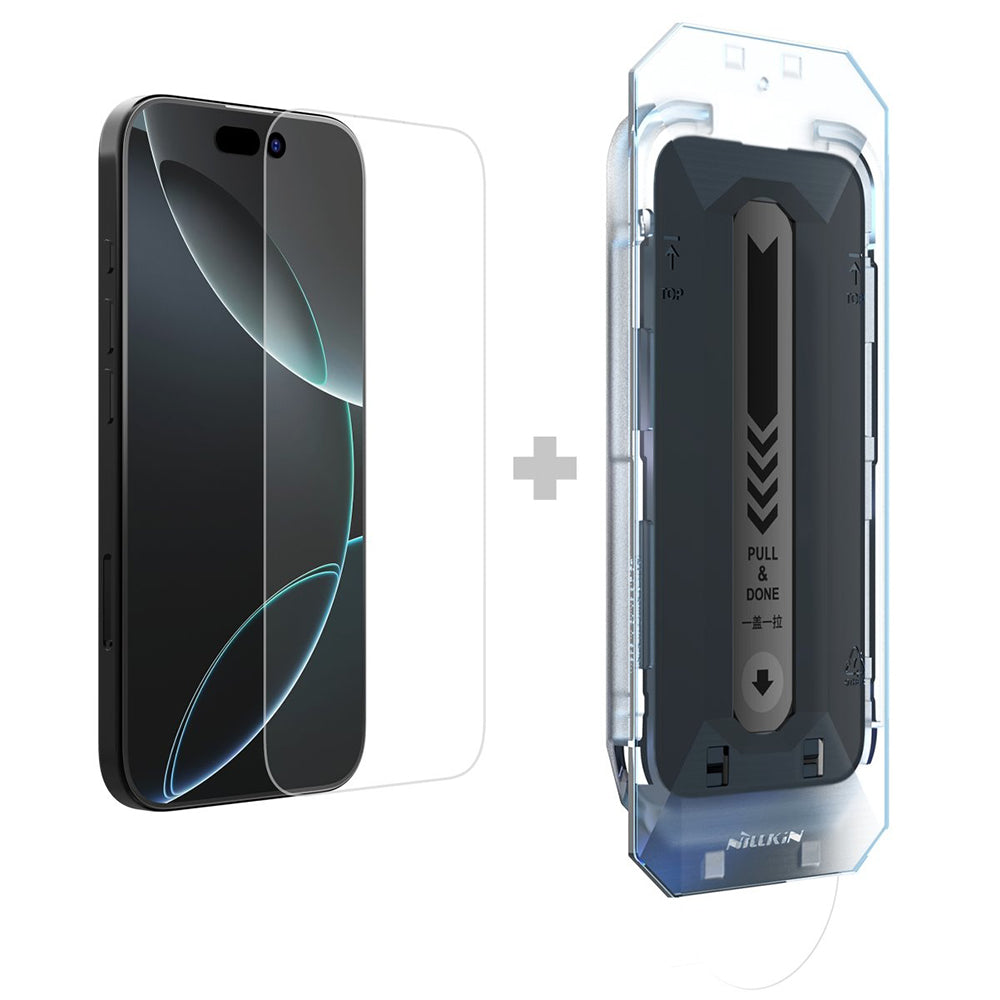 Pellicola protettiva per schermo Nillkin H+ Pro con applicatore per Apple iPhone 16 Pro Max, vetro temperato, adesivo completo