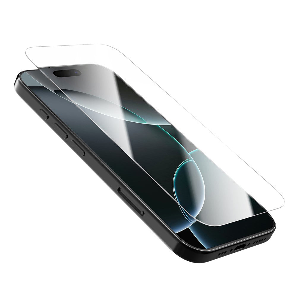 Pellicola protettiva per schermo Nillkin H+ Pro con applicatore per Apple iPhone 16, vetro temperato, adesivo completo
