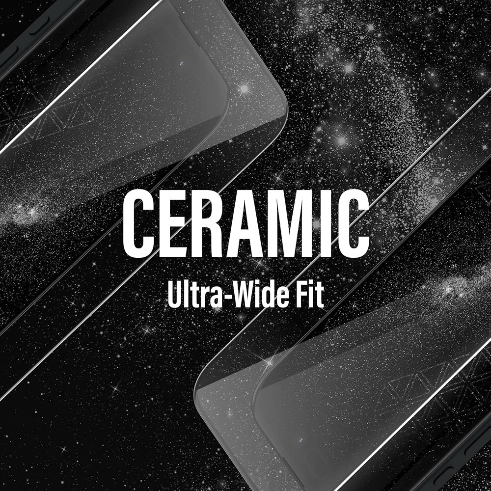 Pellicola protettiva Schermo PanzerGlass Ultra-Wide Ceramic II EasyAligner per Apple iPhone 17 Air, Vetro Temperato, Full Glue, Nera