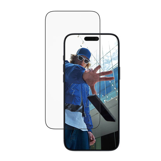 Pellicola Protettiva Schermo PanzerGlass Ultra-Wide Fit EasyAligner per Apple iPhone 17 Pro Max, Vetro Temperato, Full Glue, Nera