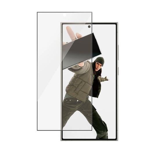 Pellicola Protettiva Schermo PanzerGlass Ultra-Wide Fit EasyAligner per Samsung Galaxy S24 Ultra S928, Vetro Temperato, Full Glue, Nera
