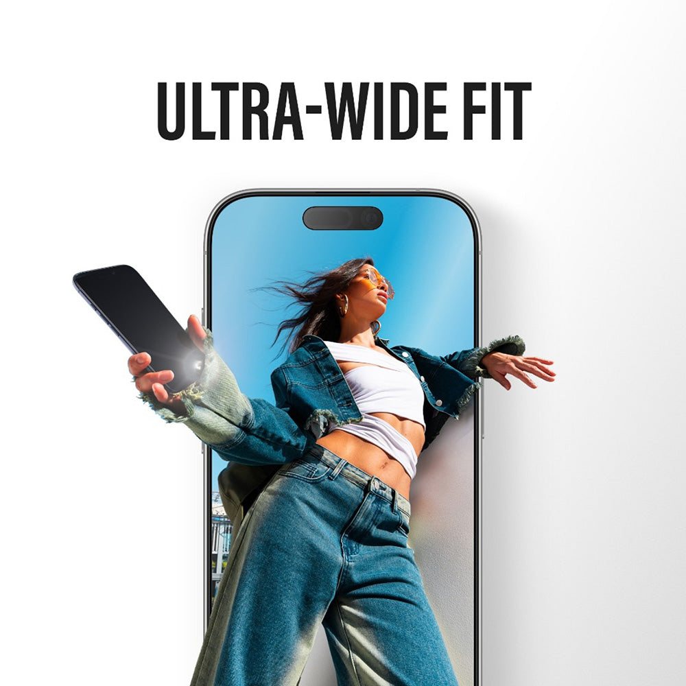 Pellicola protettiva Schermo PanzerGlass Ultra-Wide Fit Stealth Fastfit per Apple iPhone 17 Pro, Vetro Temperato, Full Glue, Nera