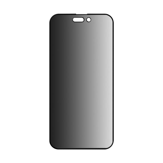 Pellicola protettiva per schermo Privacy Anank 1X Rinforzata 360 per Apple iPhone 15 Pro Max, Vetro Temperato, Colla Completa, 2.5D