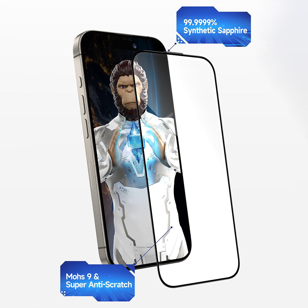 Pellicola Protettiva Schermo Privacy Blueo Sapphire Applicator Pro per Apple iPhone 17 Air, Vetro Temperato, Full Glue