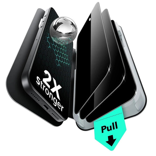 Privacy Screen Protector ESR UltraFit for Apple iPhone 17 Pro, Tempered Glass, Full Glue, Set of 3 Pieces