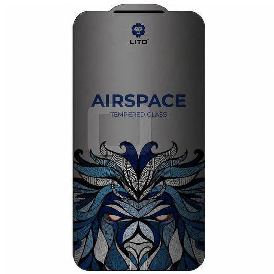 Pellicola protettiva per schermo Privacy Lito Airspace Border per Apple iPhone 18 Pro Max, Vetro temperato, Full Glue