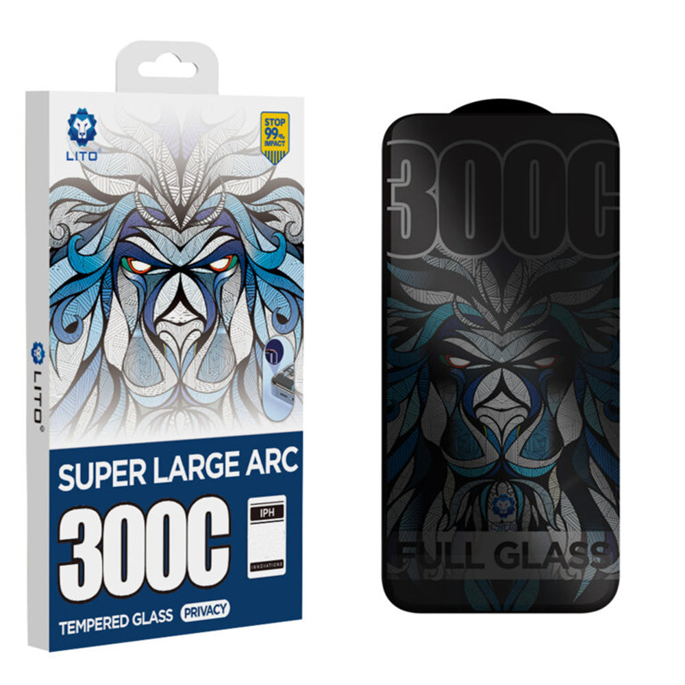 Pellicola Protettiva Schermo Privacy Lito D+ Max 300C per Apple iPhone 17 Pro, Vetro Temperato, Full Glue