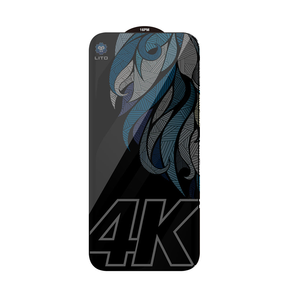 Pellicola Protettiva Schermo Privacy Lito D+ Max 4K per Apple iPhone 17 Pro, Vetro Temperato, Full Glue