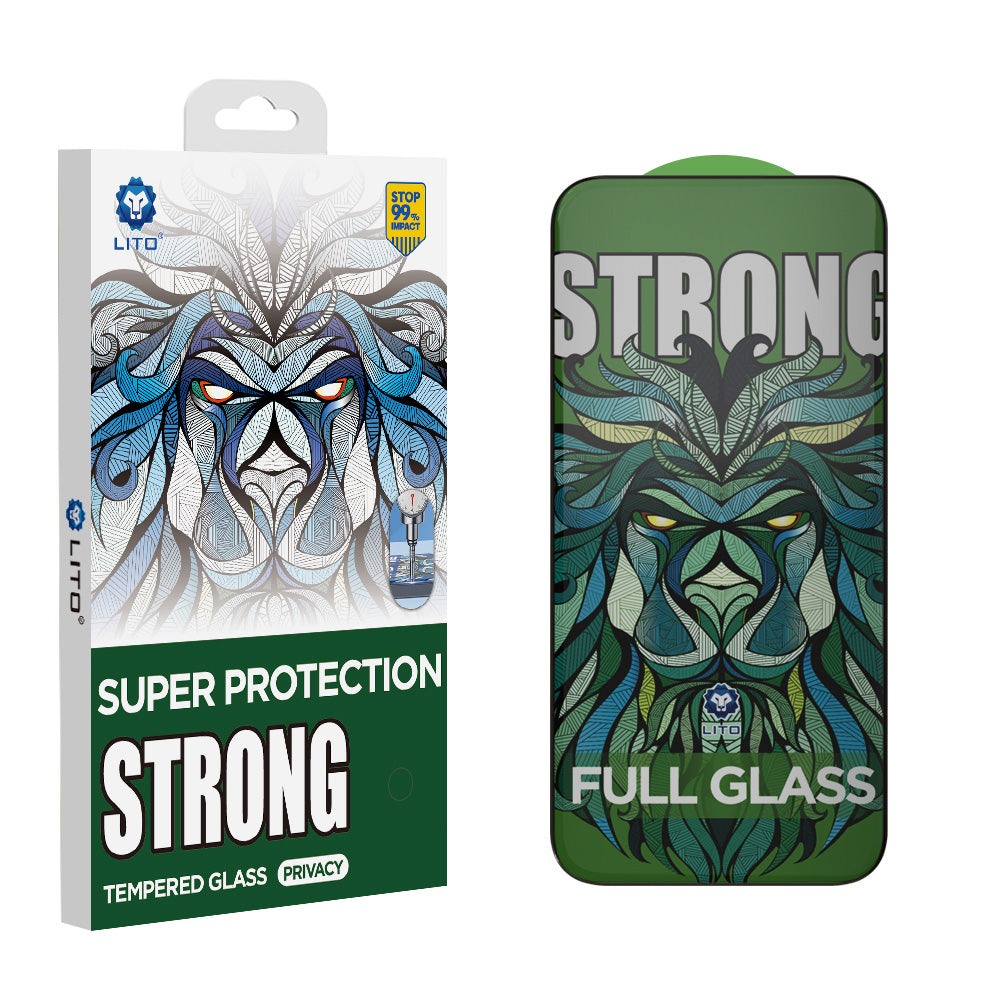 Pellicola Protettiva Schermo Privacy Lito D+ Max Strong per Apple iPhone 17 Pro, Vetro Temperato, Full Glue