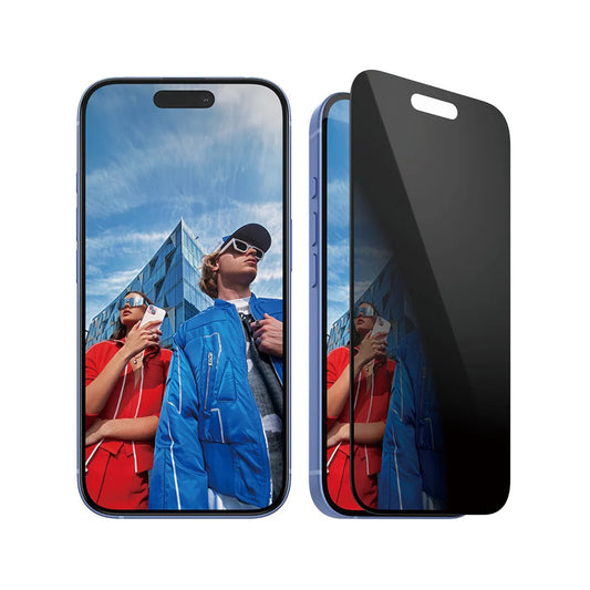 Pellicola Protettiva Schermo Privacy PanzerGlass Ultra-Wide Fit EasyAligner per Apple iPhone 16 / 15, Vetro Temperato, Full Glue