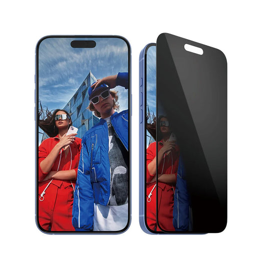 Pellicola Protettiva Schermo Privacy PanzerGlass Ultra-Wide Fit EasyAligner per Apple iPhone 16 Plus / 15 Plus, Vetro Temperato, Full Glue