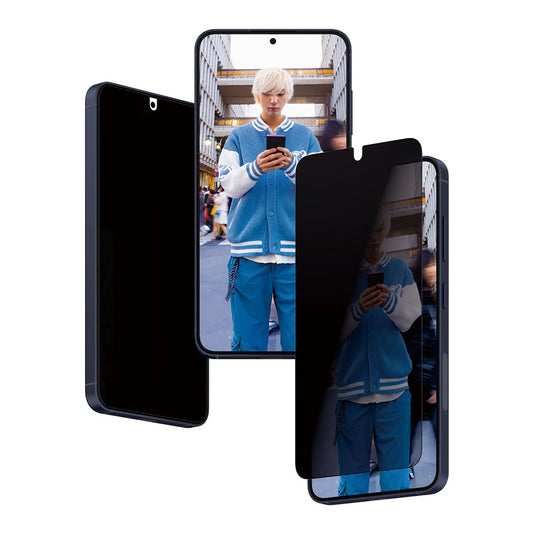 Pellicola Protettiva Schermo Privacy PanzerGlass Ultra-Wide Fit EasyAligner per Samsung Galaxy S24 S921, Vetro Temperato, Full Glue