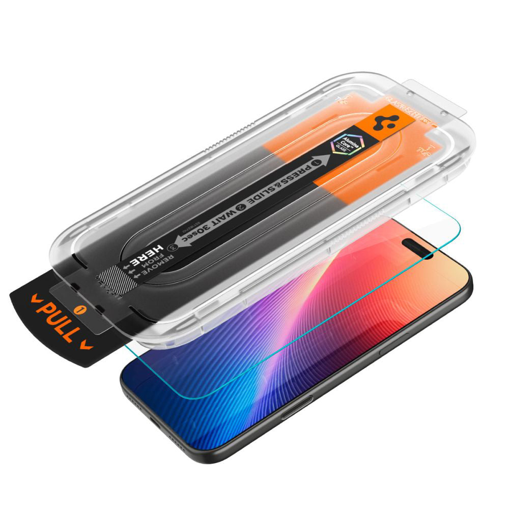 Pellicola Protettiva Schermo Privacy Spigen GlastR EZ FIT Pro per Apple iPhone 17 Pro Max / 16 Pro Max, Vetro Temperato, Full Glue AGL10096