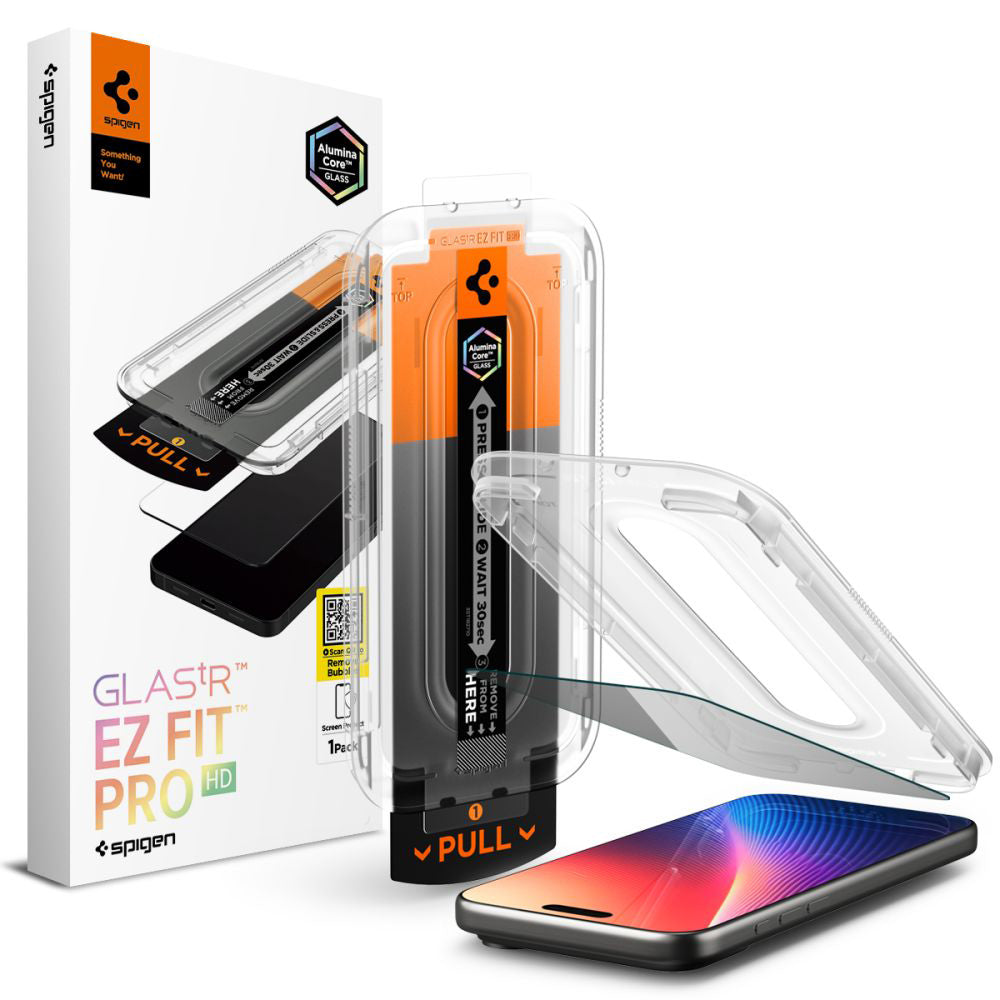 Pellicola Protettiva Schermo Privacy Spigen GlastR EZ FIT Pro per Apple iPhone 17 Pro Max / 16 Pro Max, Vetro Temperato, Full Glue AGL10096