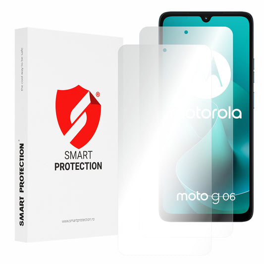 Pellicola protettiva Schermo Smart Protection Premium Classic per Motorola Moto G06 Power / G06, Plastica, Full Glue, Set 2 pezzi