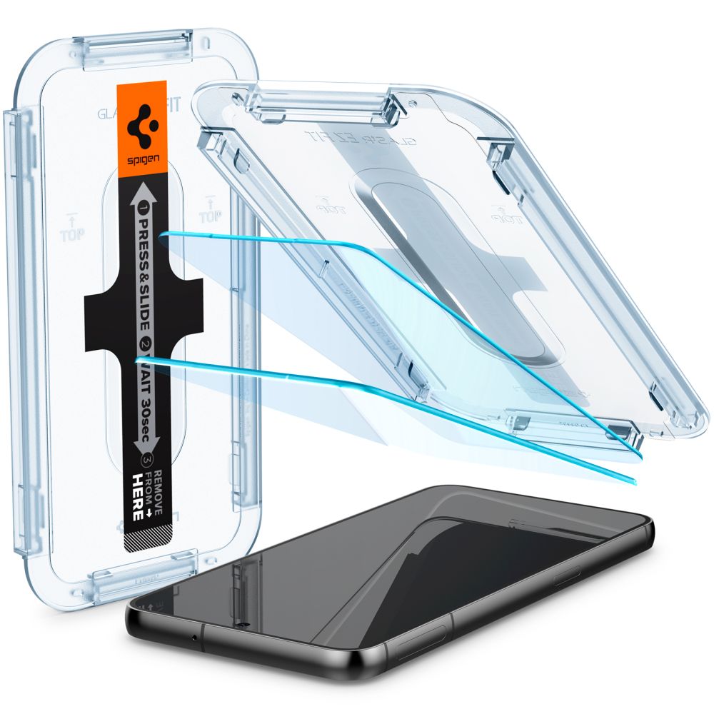 Pellicola Protettiva Schermo Spigen GlastR EZ FIT per Samsung Galaxy S23 S911, Vetro Temperato, Full Glue, Set 2 pezzi AGL05958