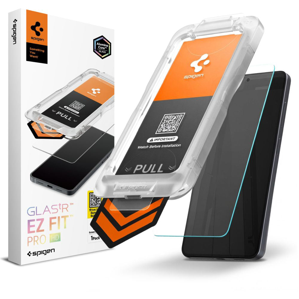 Pellicola protettiva Schermo Spigen GlastR EZ FIT Pro HD per Samsung Galaxy S26 Plus S947, Vetro Temperato, Full Glue AGL11086