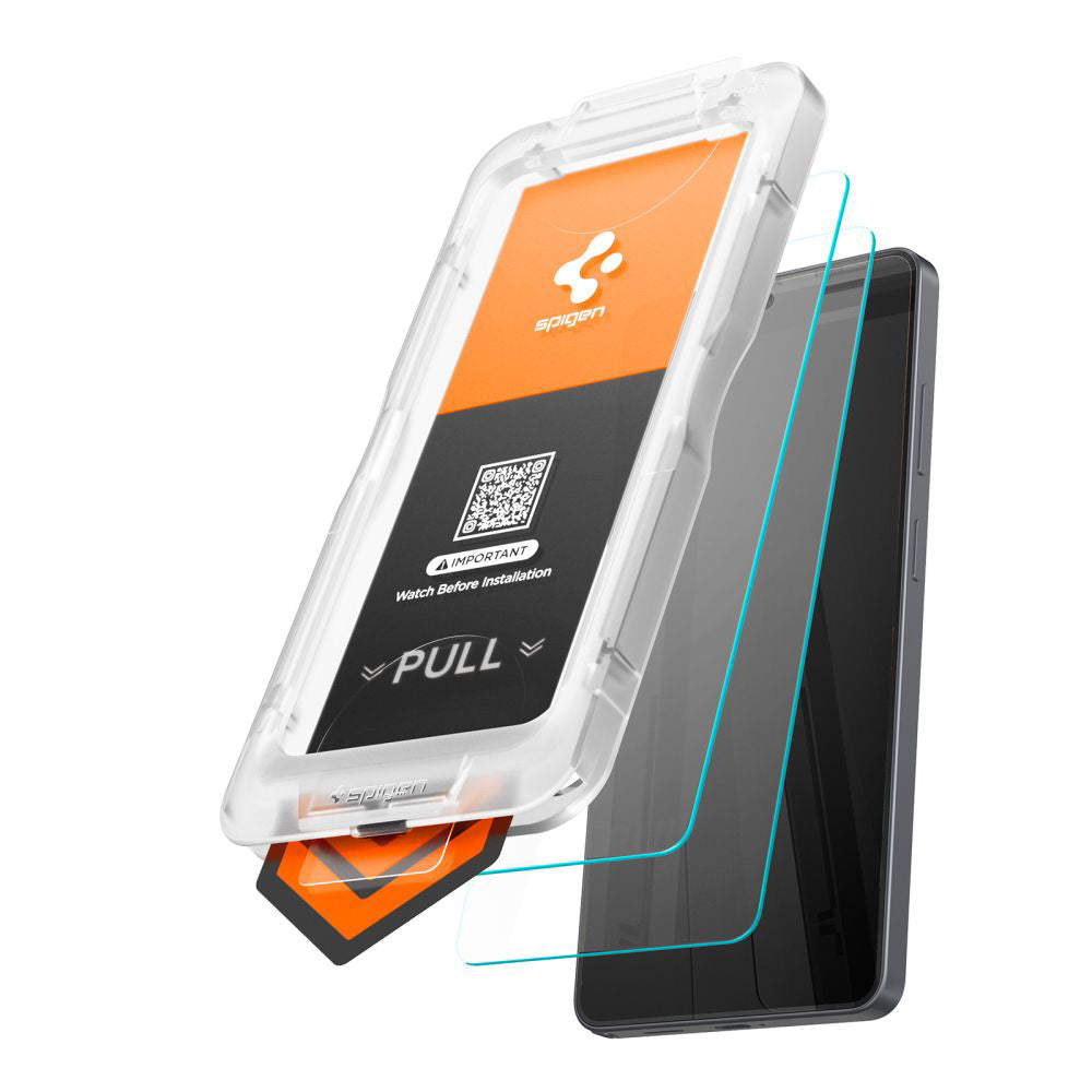 Pellicola Protettiva Schermo Spigen GlastR EZ FIT Pro HD per Samsung Galaxy S26 Plus S947, Vetro Temperato, Full Glue, Set 2 pezzi AGL11084