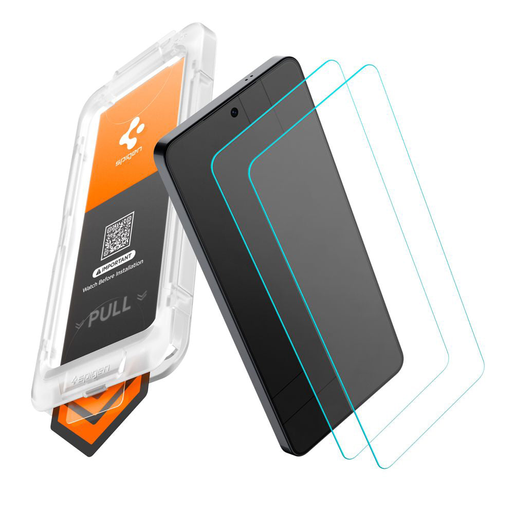 Pellicola Protettiva Schermo Spigen GlastR EZ FIT Pro HD per Samsung Galaxy S26 Plus S947, Vetro Temperato, Full Glue, Set 2 pezzi AGL11084
