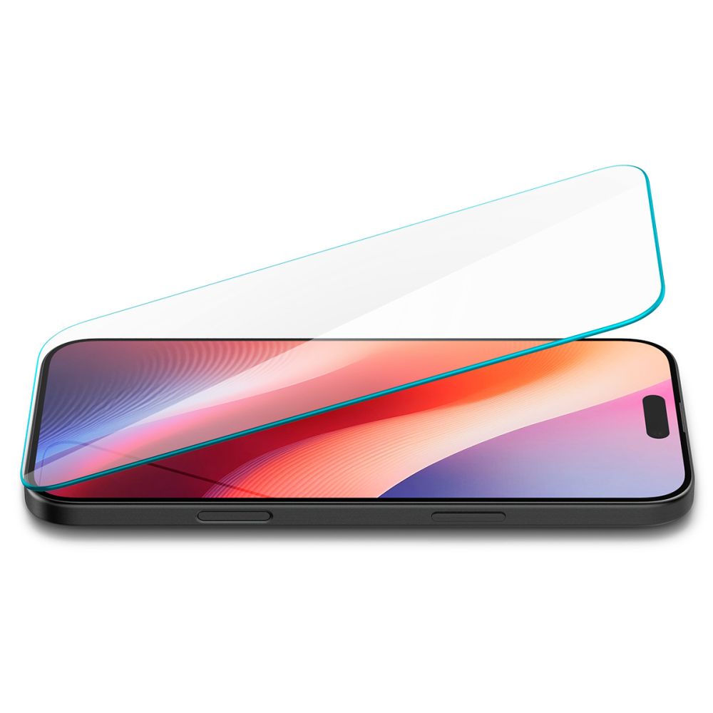 Pellicola Protettiva Schermo Spigen GlastR Slim per Apple iPhone 16 Pro Max, Vetro Temperato, Full Glue