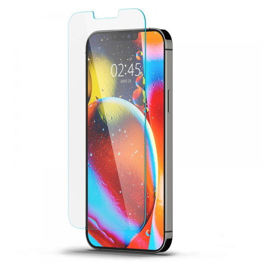 Pellicola Protettiva Schermo Spigen GlastR Slim per Apple iPhone 17e / 16e / 14 / 13 Pro, Vetro Temperato, Full Glue