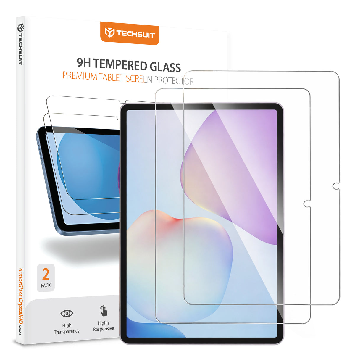 Pellicola protettiva Schermo Techsuit ArmorGlass CrystalHD per Huawei MatePad 11.5 (2025), Vetro Temperato, Full Glue, Set 2 pezzi