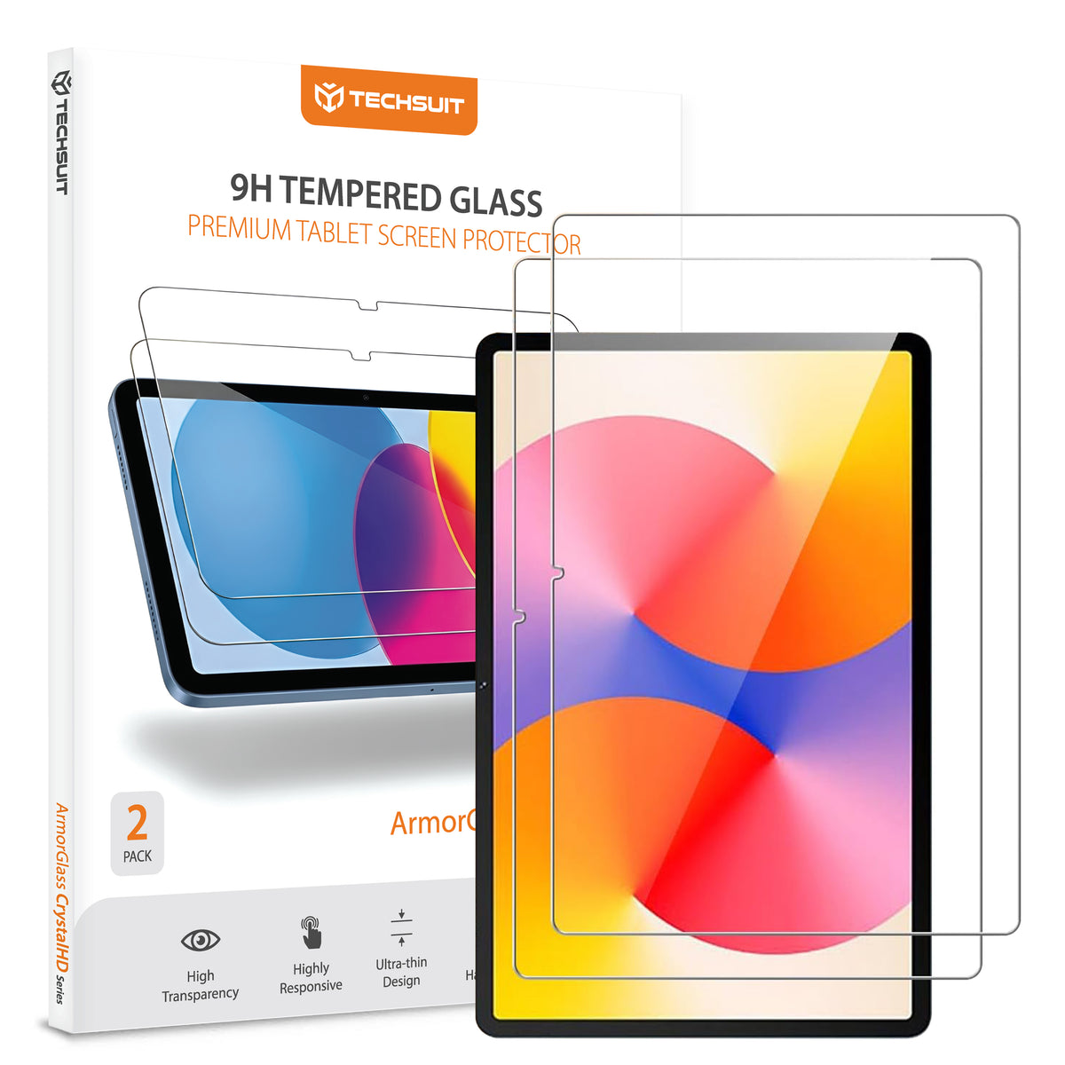 Pellicola protettiva schermo Techsuit ArmorGlass CrystalHD per Huawei MatePad SE 11, Vetro Temperato, Full Glue, Set 2 pezzi