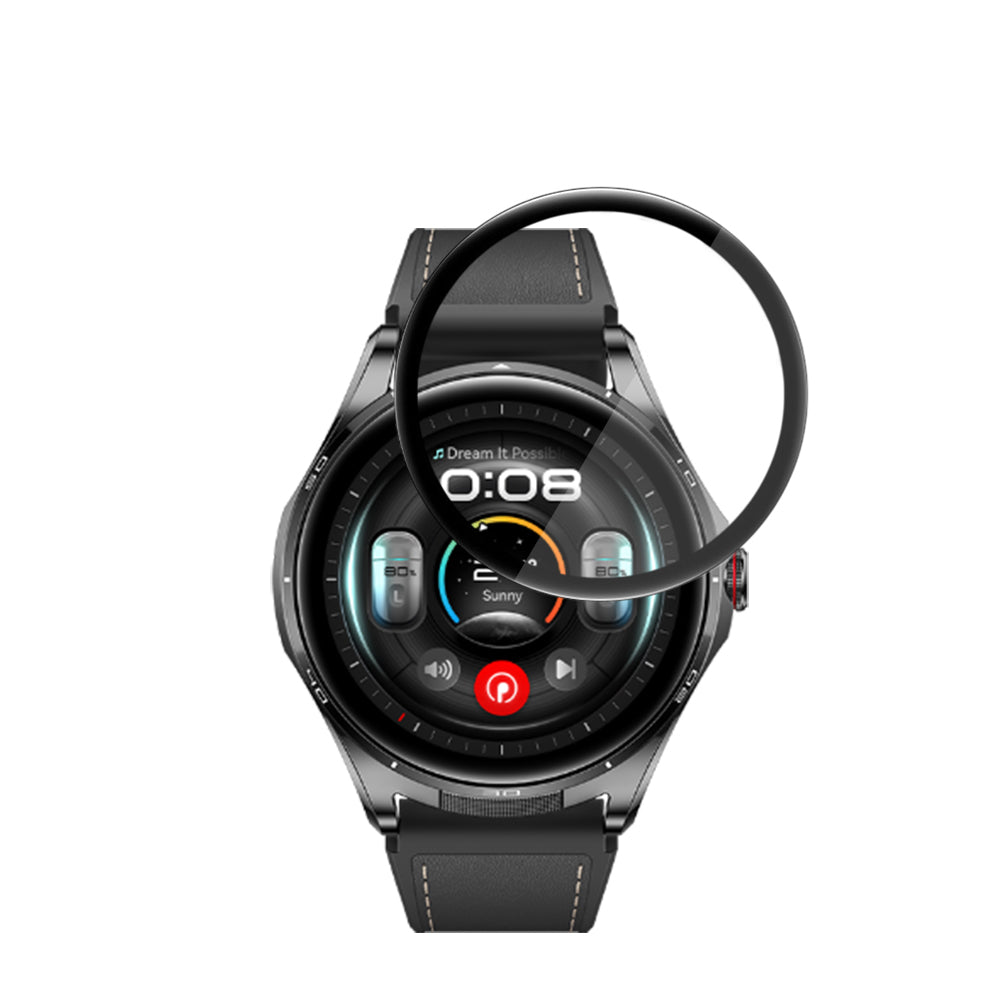 Pellicola protettiva per schermo Techsuit Nano Flex per Huawei Watch Buds 2, plastica, set da 2 pezzi, nera