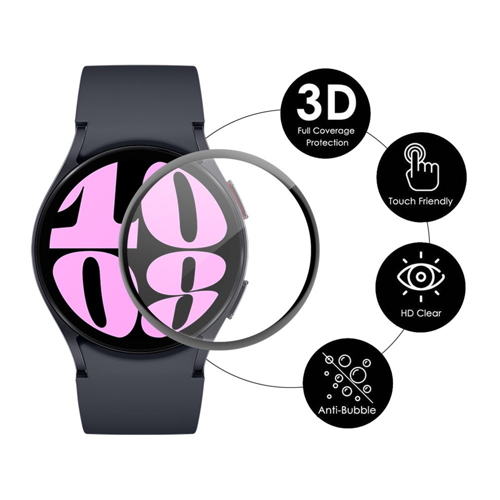 Pellicola protettiva per schermo Techsuit Nano Flex per Huawei Watch Buds 2, plastica, set da 2 pezzi, nera