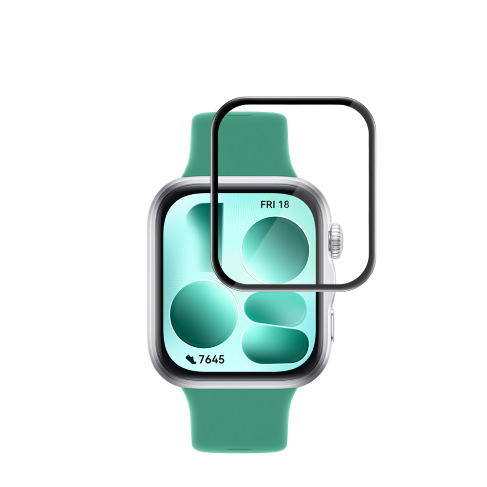 Pellicola protettiva per schermo Techsuit Nano Flex per Huawei Watch Fit 5, plastica, set da 2 pezzi, nera