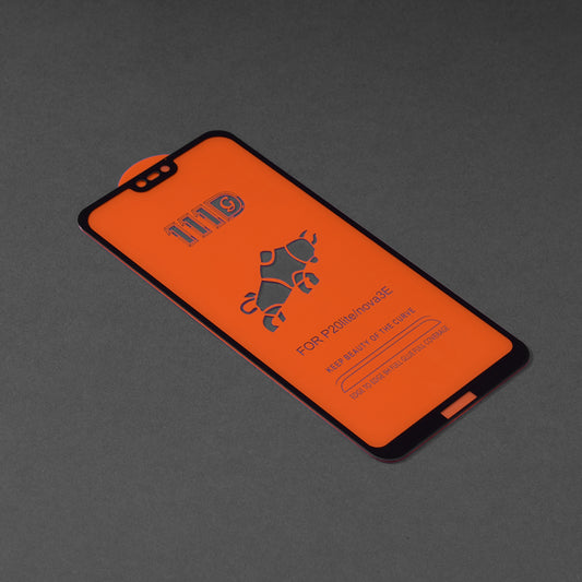 Pellicola protettiva per schermo Techsuit per Huawei P20 Lite, Vetro temperato, Full Glue, 111D, Nero