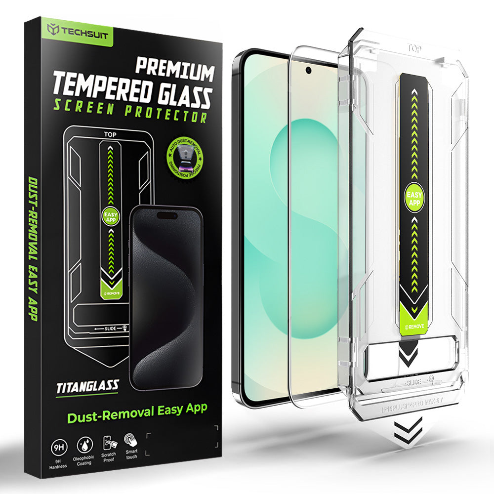 Pellicola protettiva Schermo Techsuit TitanGlass CrystalHD per Samsung Galaxy S26 Plus S947, Vetro Temperato, Full Glue