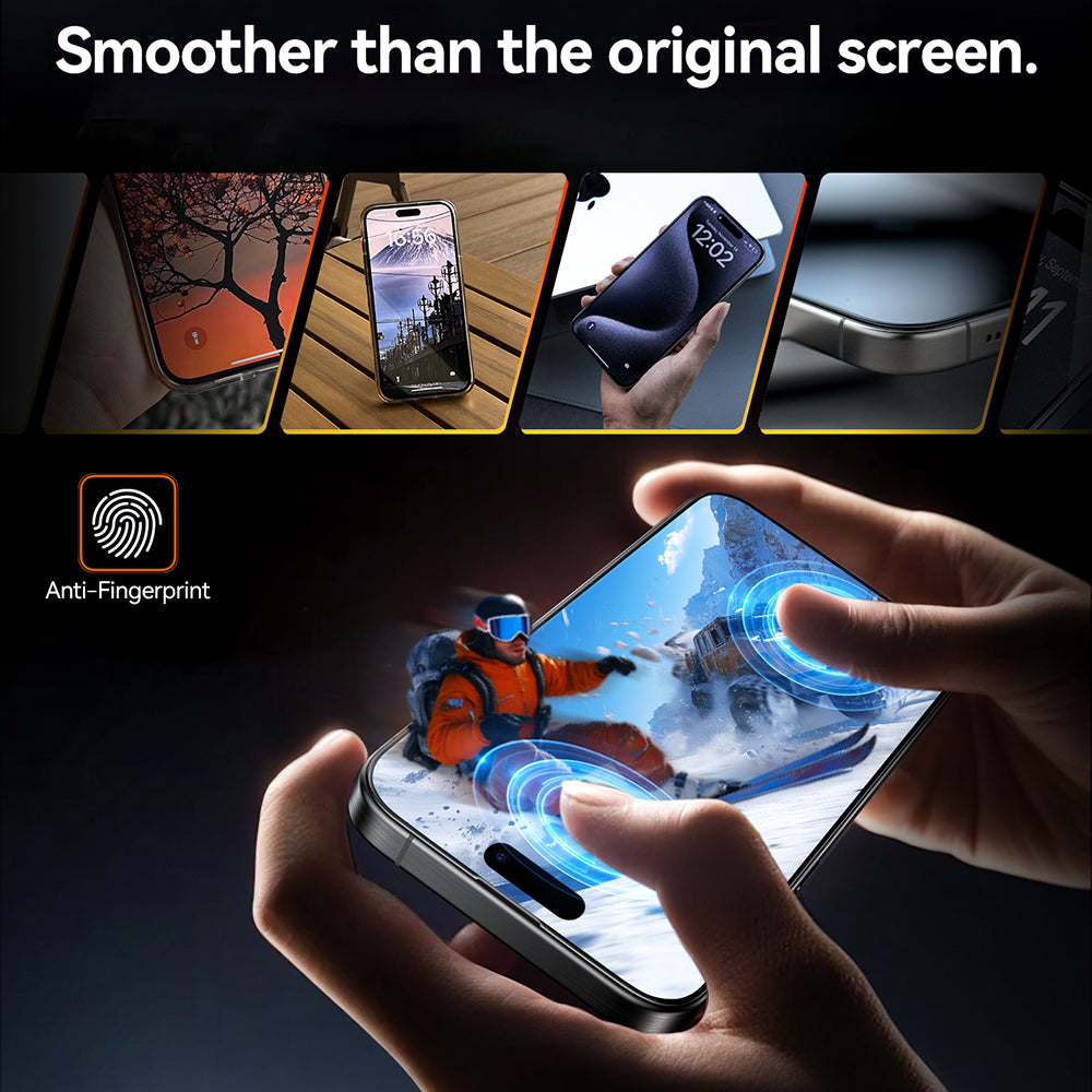 Pellicola Protettiva Schermo Torras GlassGo Install Master per Apple iPhone 16, Vetro Temperato, Full Glue, Nera