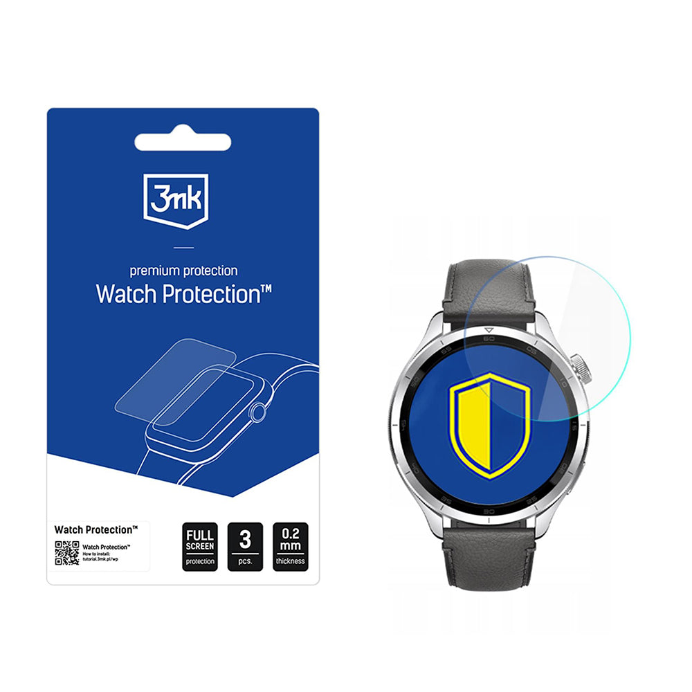 3MK FlexibleGlass Protection Film for Xiaomi Watch S4, Set of 3 pieces, Flexible Glass