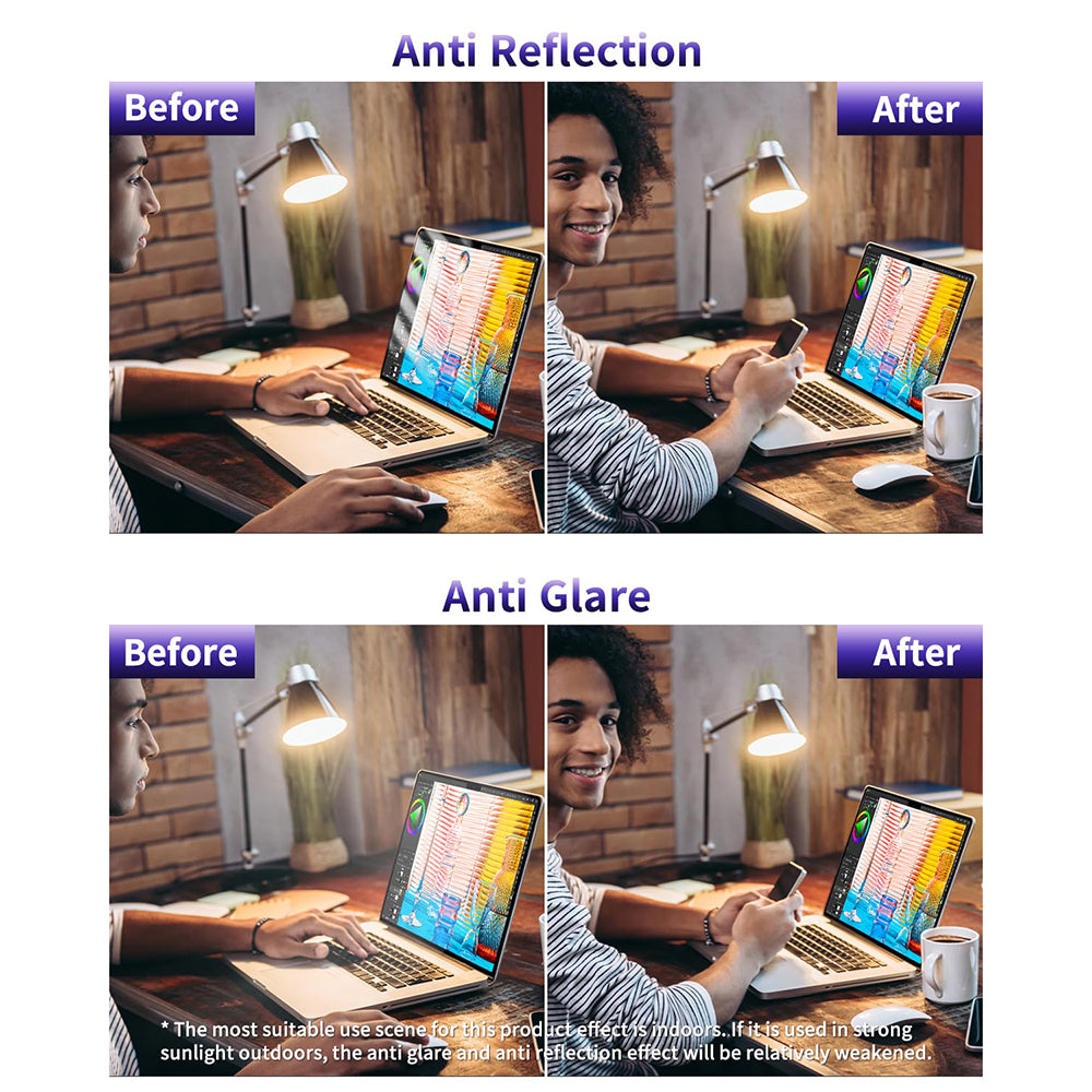 Pellicola Protettiva Schermo Anti Luce Blu Techsuit VisionProX per Laptop 14 pollici, Plastica