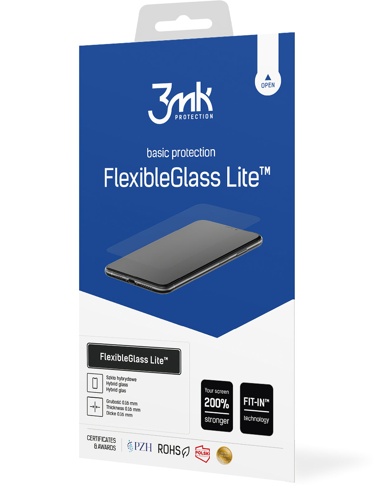 Pellicola Protettiva Schermo 3MK FlexibleGlass Lite per Apple iPhone 17e / 16e / 14 / 13 Pro, Vetro Flessibile, Full Glue