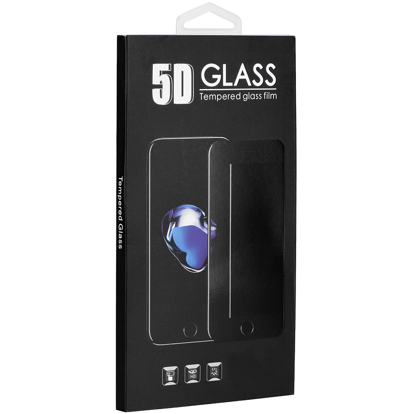 Pellicola protettiva per schermo OEM per Samsung Galaxy A20e A202, Vetro temperato, Full Glue, 5D, Nero