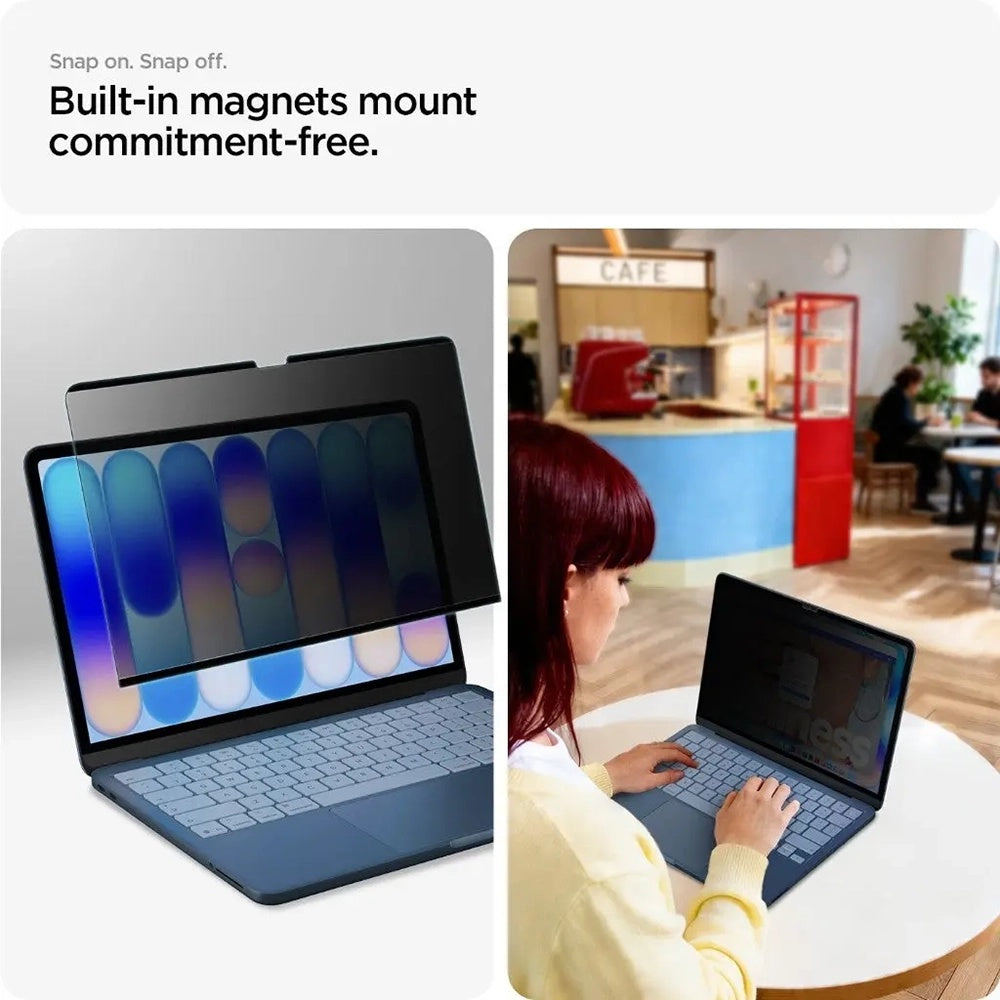 Pellicola Protettiva Schermo Privacy Spigen Safe View Magnetic per Apple MacBook Neo 13 pollici, Plastica AFL11670