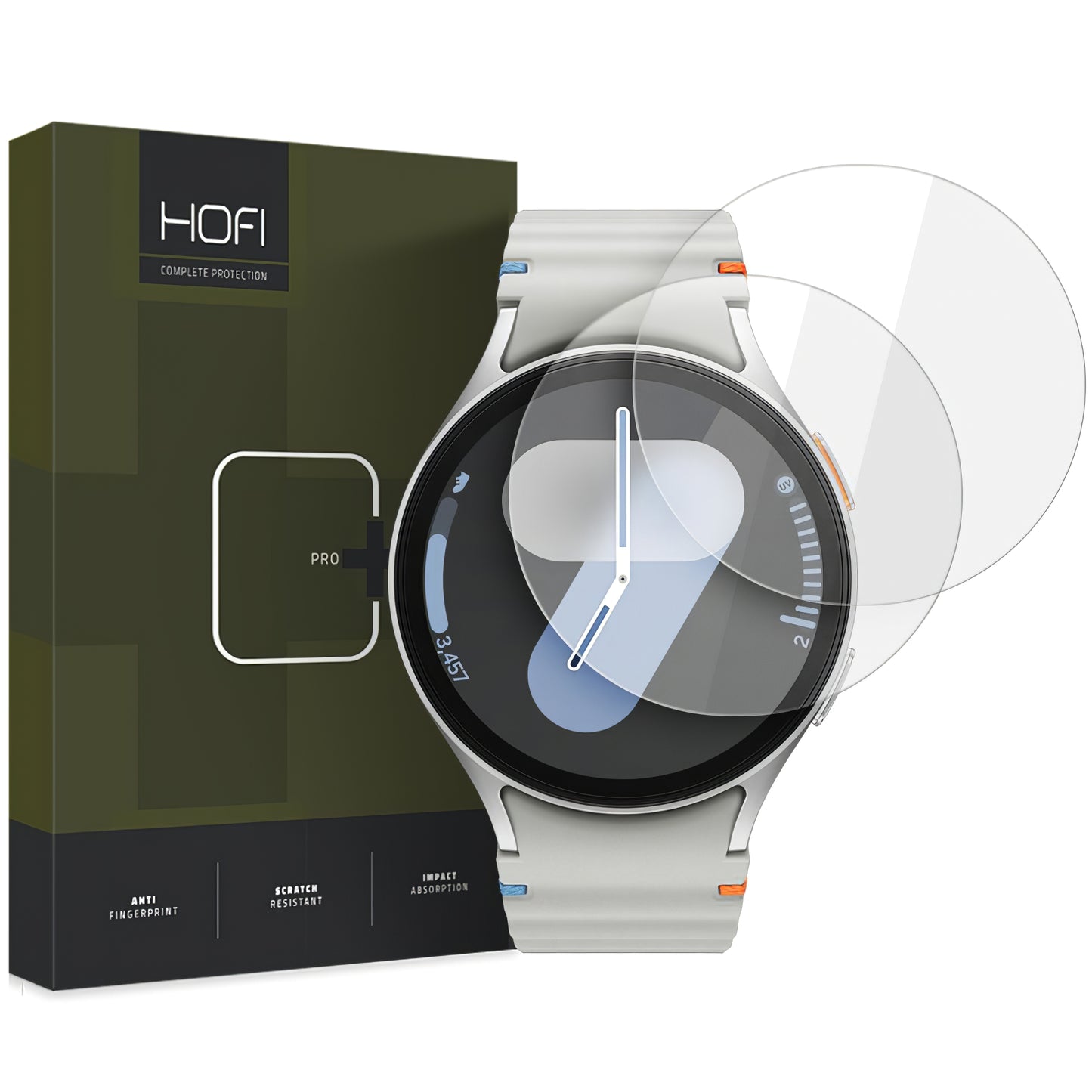 Pellicola Protettiva HOFI Glass PRO+ per Samsung Galaxy Watch7 / Watch6 / Watch5 / Watch4 Serie 40mm, Set 2 pezzi, Vetro Temperato