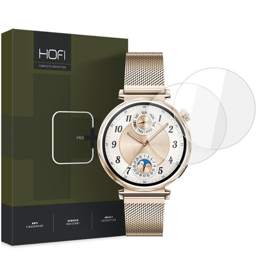 HOFI Glass PRO+ Pellicola protettiva per Huawei Watch GT 5 41mm, Set 2 pezzi, vetro protetto