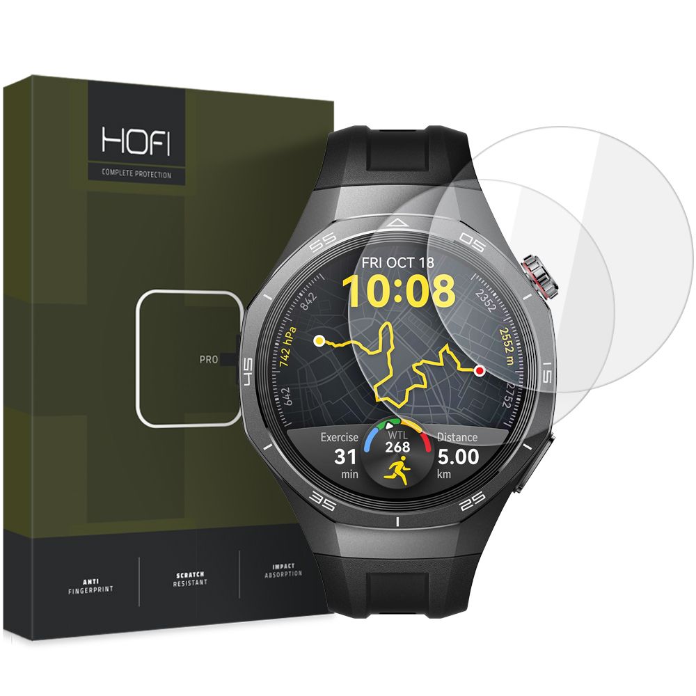Pellicola Protettiva HOFI Glass PRO+ per Huawei Watch GT 5 Pro 46mm, Set 2 pezzi, Vetro Temperato
